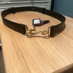 Elegant Black and Gold Women's Belt
